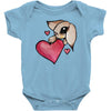 bunny rabbit love Baby Bodysuit
