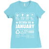 Born In January Ladies Fitted T-Shirt