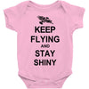 keep flying and stay shiny t shirt serenity firefly calm carry tee bro Baby Onesie