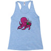 purple octopus playing the bagpipes Racerback Tank