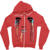 watercolor eyes Zipper Hoodie