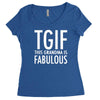 tgif grandma fabulous funny Women's Triblend Scoop T-shirt