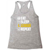 eat sleep league Racerback Tank