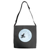 Biker Dinosaur - Dinosaur Riding A Bike To The Moon Adjustable Strap Totes