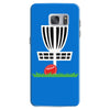 disc golf frisbee leaning on target basket innova Samsung Galaxy S7