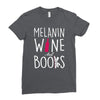 melanin wine and books Ladies Fitted T-Shirt