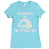 camping is intents Ladies Fitted T-Shirt