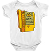 old school gaming king Baby Onesie