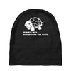 always late worth wait funny turtle tee Baby Beanies
