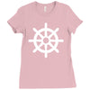 steering wheel sail boat funny Ladies Fitted T-Shirt