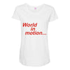 world in motion england italia 90 world cup football retro Maternity Scoop Neck T-shirt