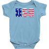 american freedom flag Baby Onesie