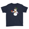smiling snowman holding out christmas Youth Tee