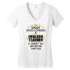 smart good looking english teacher profession Women's V-Neck T-Shirt