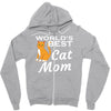 world's best cat mom Zipper Hoodie