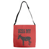 kiss my ass Adjustable Strap Totes