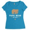 papa bear Women's Triblend Scoop T-shirt