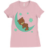 brown sleep Ladies Fitted T-Shirt