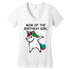 mom of the birthday girl Women's V-Neck T-Shirt