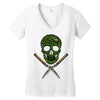 skull grass Women's V-Neck T-Shirt