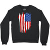 sa distress flag cool american Crewneck Sweatshirt
