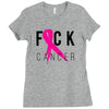 fuck cancer Ladies Fitted T-Shirt
