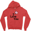 I LOVE YOU Zipper Hoodie