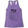 July Girl Facts Cancer Racerback Tank