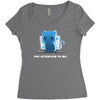 pay attention to me Women's Triblend Scoop T-shirt