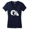 rabbit silhouette Women's V-Neck T-Shirt