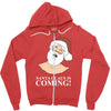 santa is coming Zipper Hoodie
