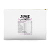June Girl Facts Cancer Accessory Pouches
