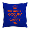occupy wall street t shirt 99% organize carry on anti corporate greed Throw Pillow