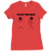 i've got your back t shirt tee funny novelty tee pun stick figure joke Ladies Fitted T-Shirt