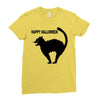 happy halloween Ladies Fitted T-Shirt
