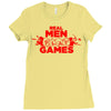 real men and women play games Ladies Fitted T-Shirt