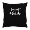 feminist witch Throw Pillow