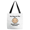 My Mom Is The World's Best Teacher Tote Bags