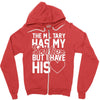 military has my soldier i have his heart Zipper Hoodie