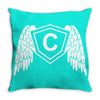letter c with wings Throw Pillow