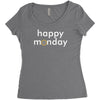 happy monday Women's Triblend Scoop T-shirt