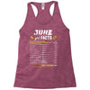 June Girl Facts Cancer Racerback Tank