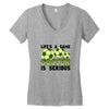life's a game soccer Women's V-Neck T-Shirt