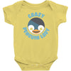 crazy penguin lady Baby Onesie