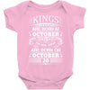 Real Kings Are Born On October 20 Baby Onesie