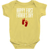 happy first fathers day Baby Onesie