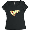 Pizza Slice Little Women's Triblend Scoop T-shirt