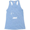 jaws chalk board movie licensed cotton blend adult Racerback Tank