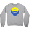 bearded smiley face Crewneck Sweatshirt
