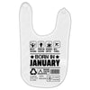 Born In January Baby Bibs